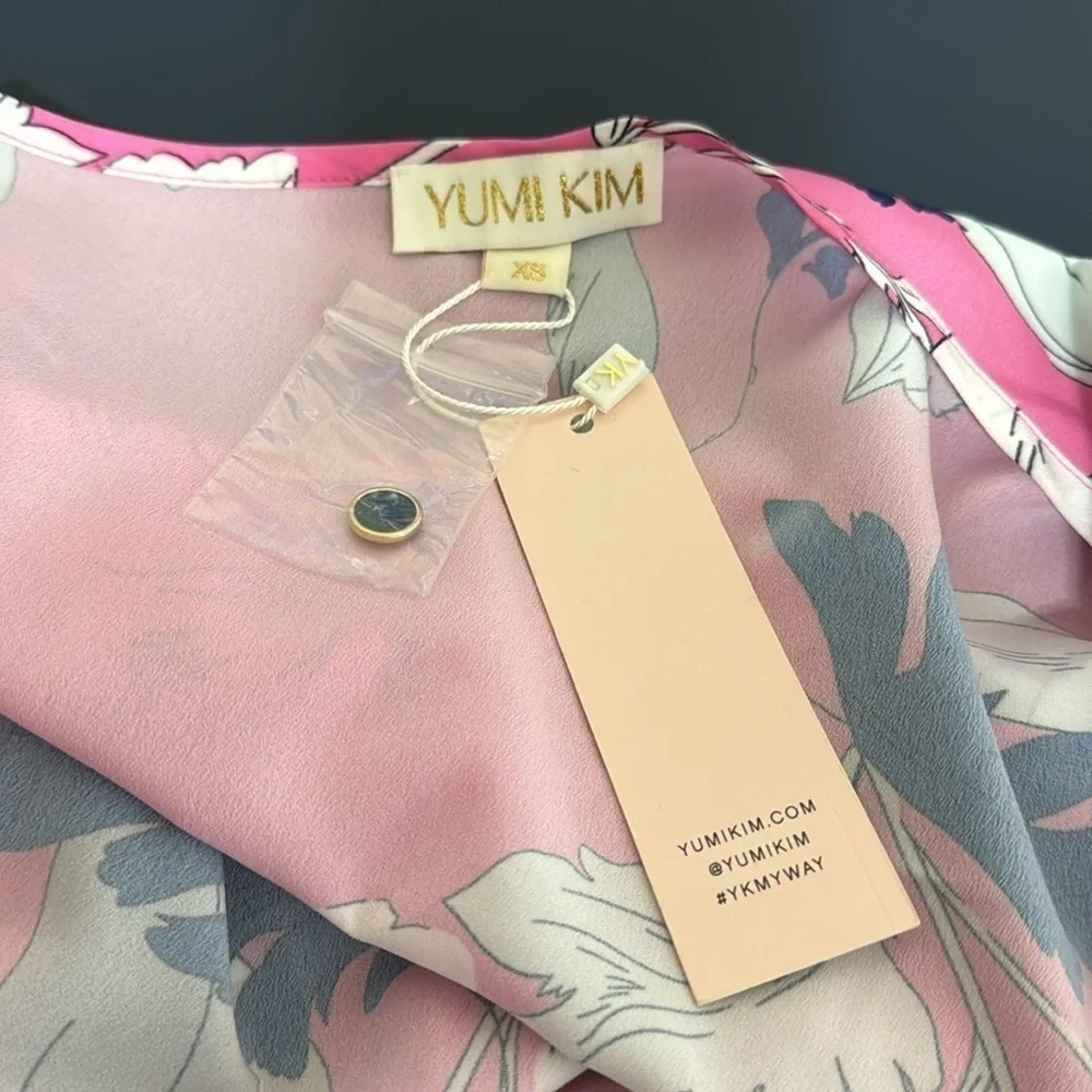 Yumi Kim Mini Dress Women’s Size XS‎ Eastern Garden Pink Floral One Shoulder NWT - Picture 10 of 15